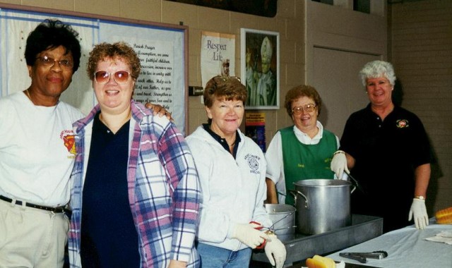 In the kitchen, 1998 Parade Party